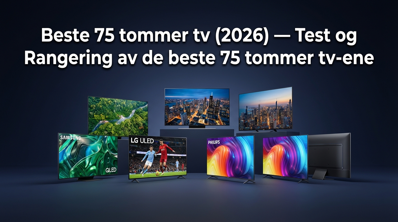 Beste 75 tommer tv (2026) — Test og Rangering av de beste 75 tommer tv-ene