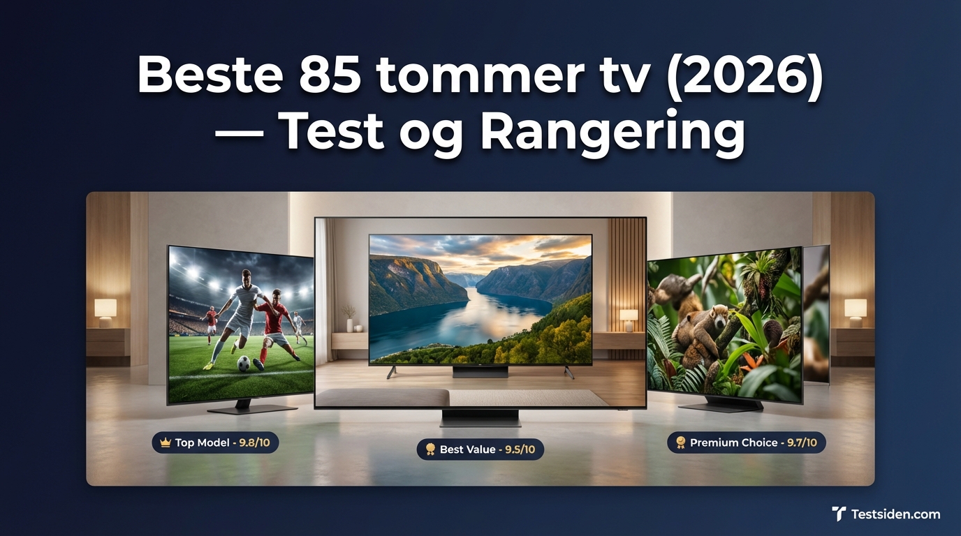 Beste 85 tommer tv (2026) — Test og Rangering
