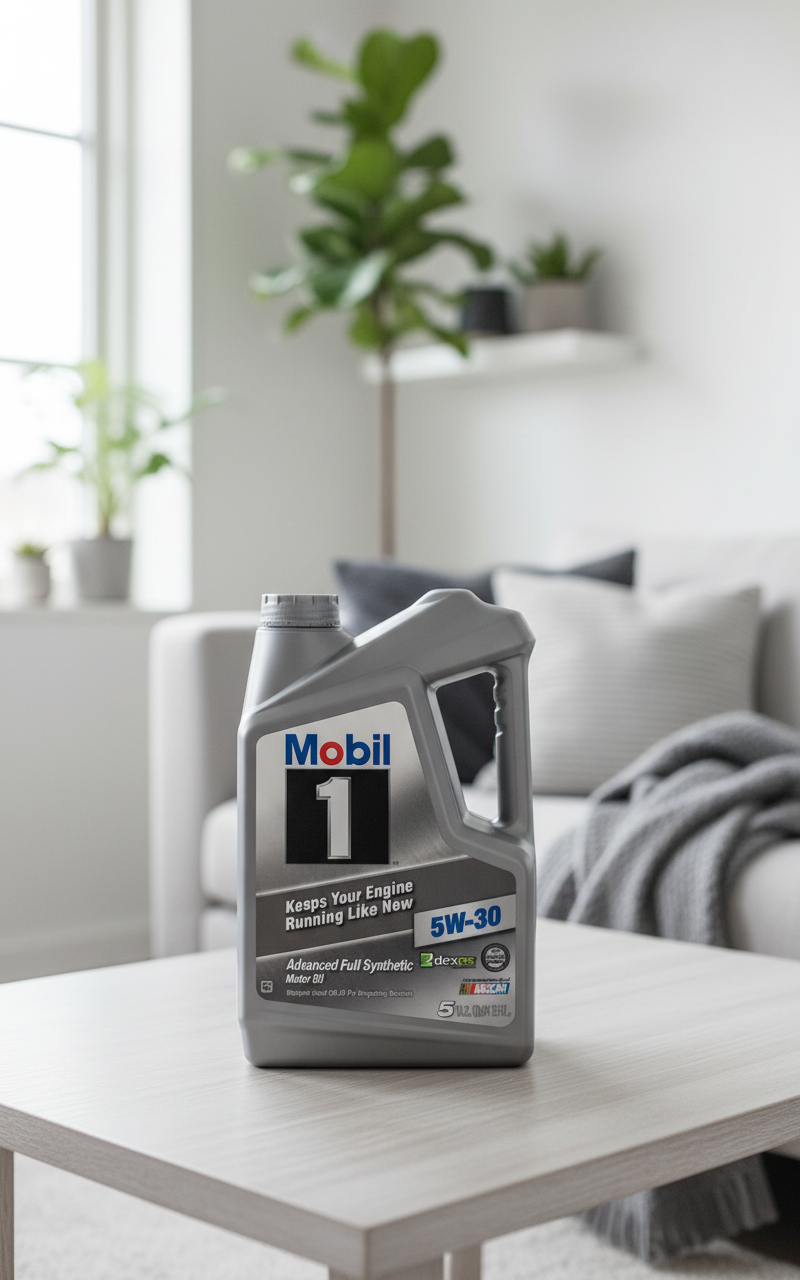 6-pakning med Mobil Full Synthetic High Mileage Motor Oil 5W-30, 1 Quart