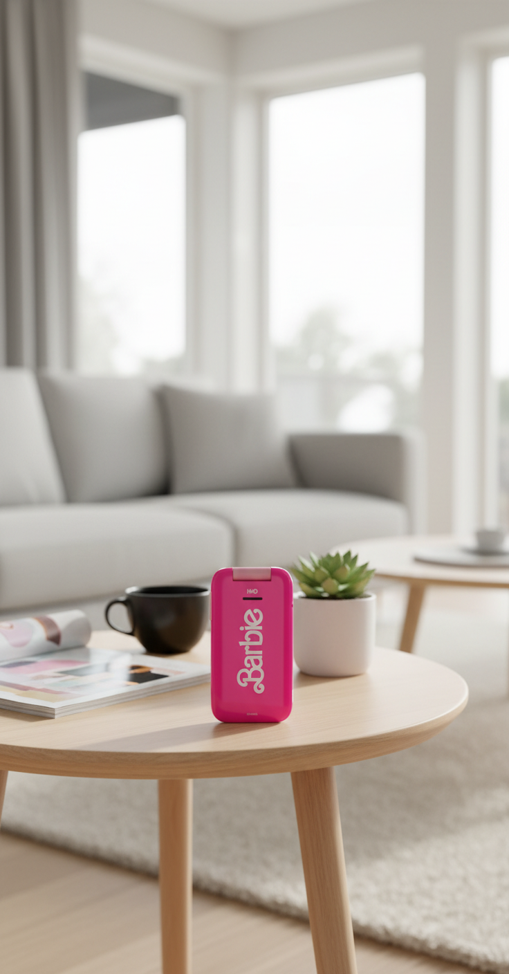 HMD Barbie Phone, Unisoc T107, Removable Battery with 1450mAh power, RAMof 64 MB, 2.8