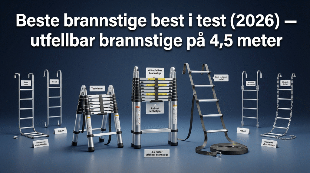 Beste brannstige best i test (2026) — utfellbar brannstige på 4,5 meter