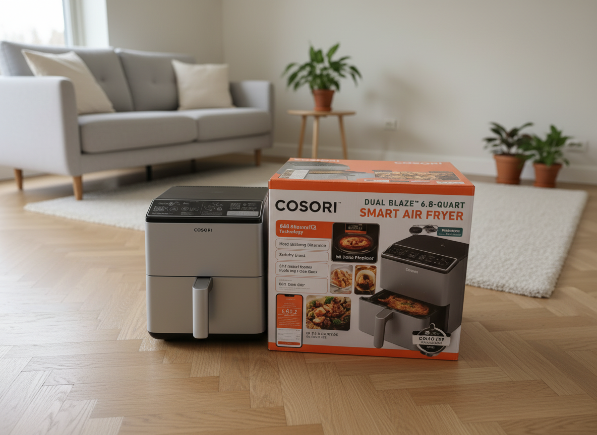 Cosori 6.8 Qt Large Air Fryer with Dual Blaze Technology