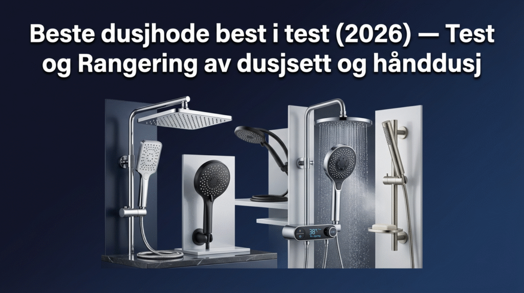 Beste dusjhode best i test (2026) — Test og Rangering av dusjsett og hånddusj