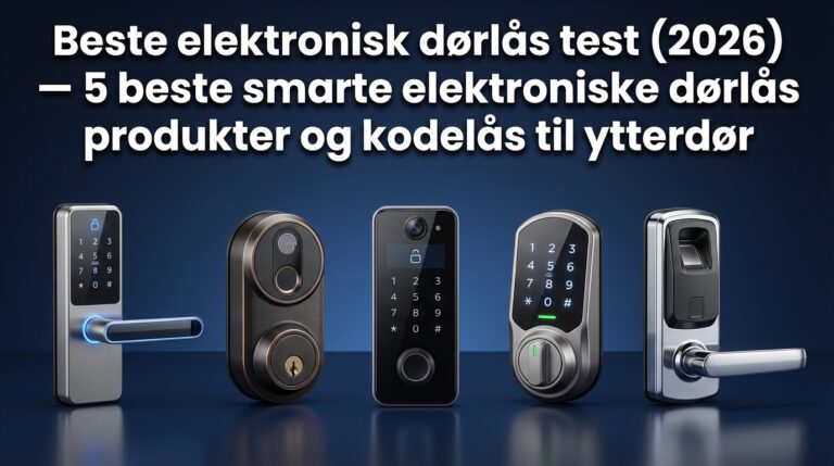 Beste elektronisk dørlås test (2026) — 5 beste smarte elektroniske dørlås produkter og kodelås til ytterdør