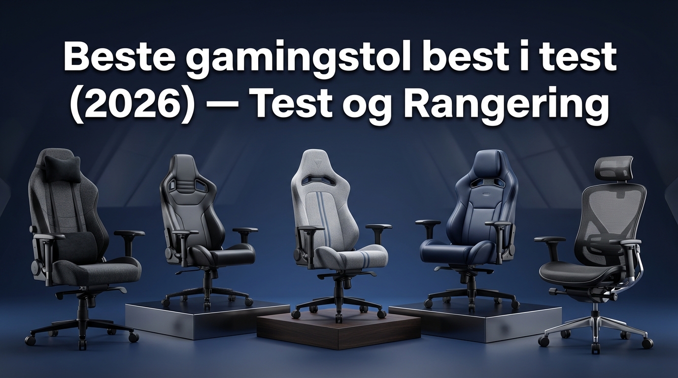Beste gamingstol best i test (2026) — Test og Rangering