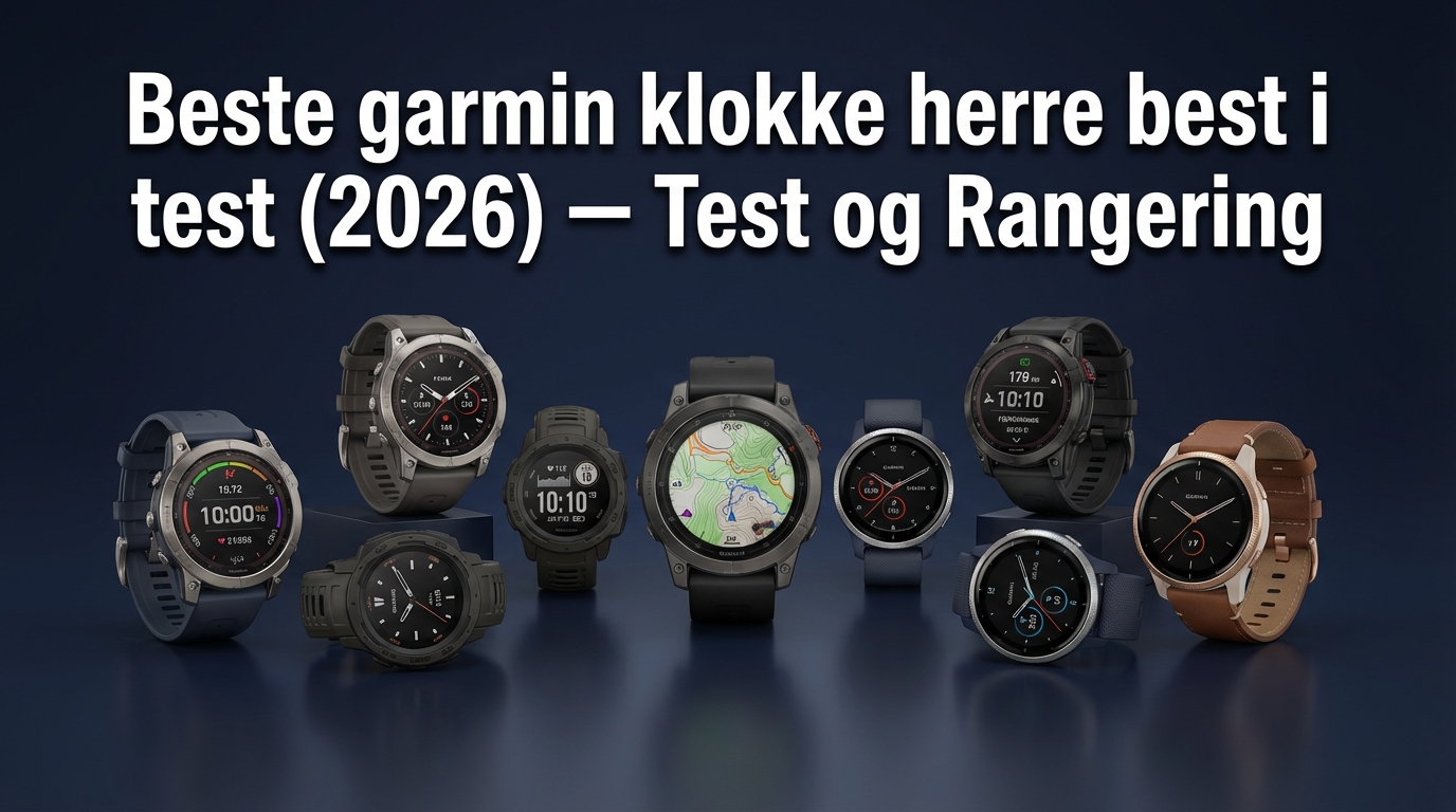 Beste garmin klokke herre best i test (2026) — Test og Rangering