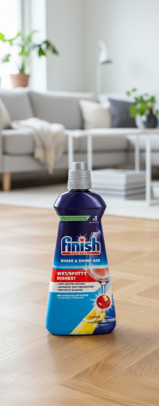 Finish Rinse & Shine Aid Lemon Tøymykner 400 Ml