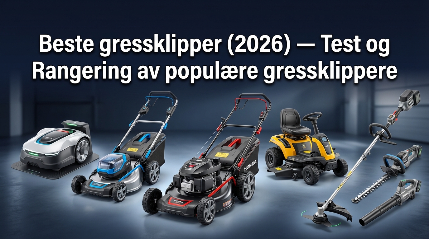 Beste gressklipper (2026) — Test og Rangering av populære gressklippere