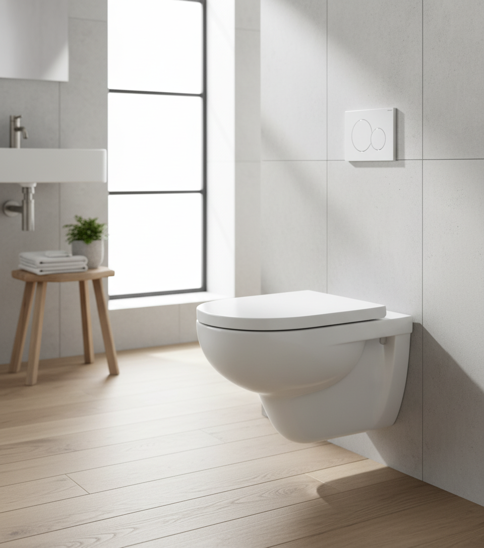 Villeroy & boch targa veggskål m/direct flush og sete
