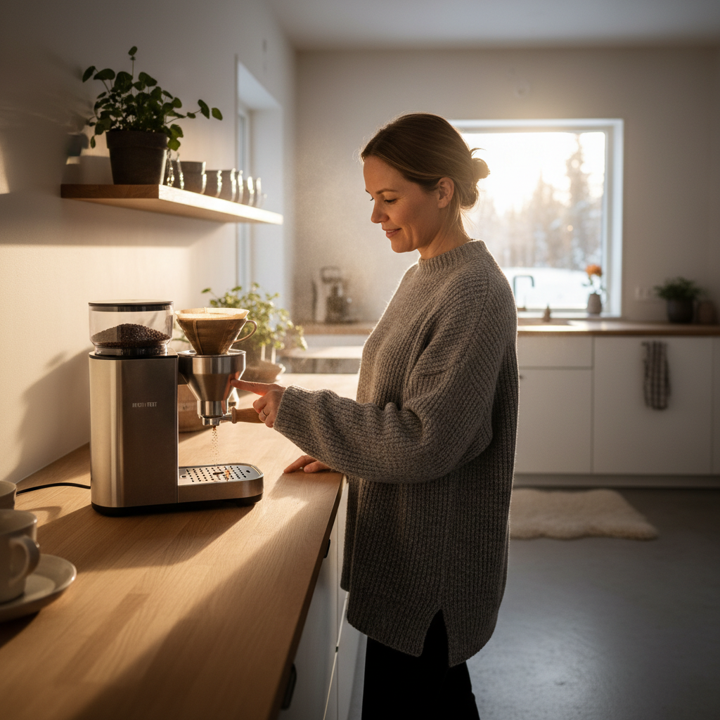 beste kaffemaskin med kvern