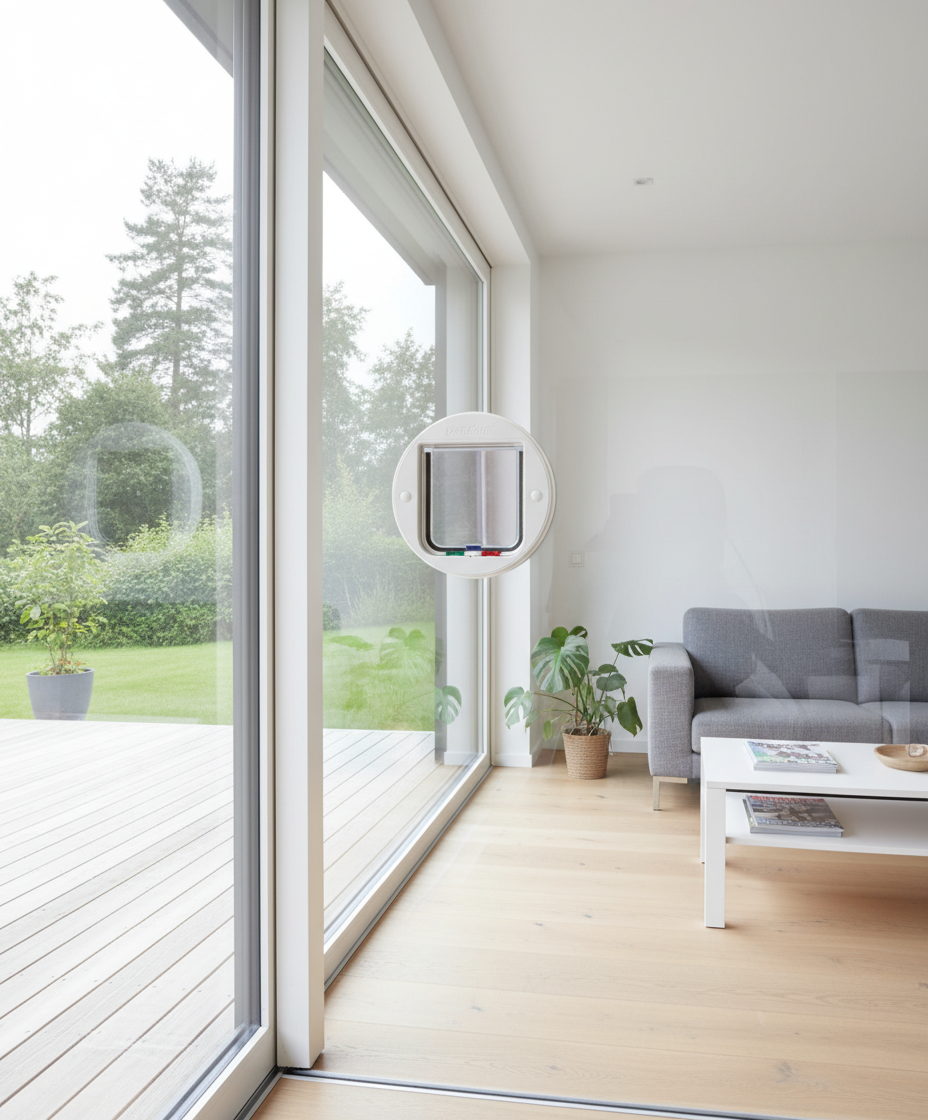 Pet Mate 210 katteluke for glassdør