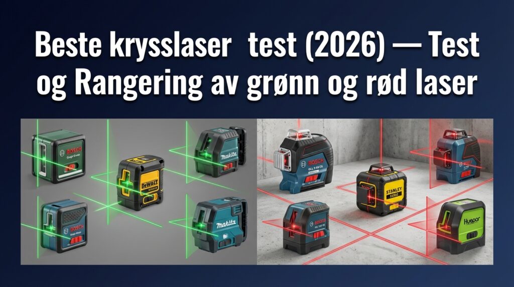Beste krysslaser test (2026) — Test og Rangering av grønn og rød laser