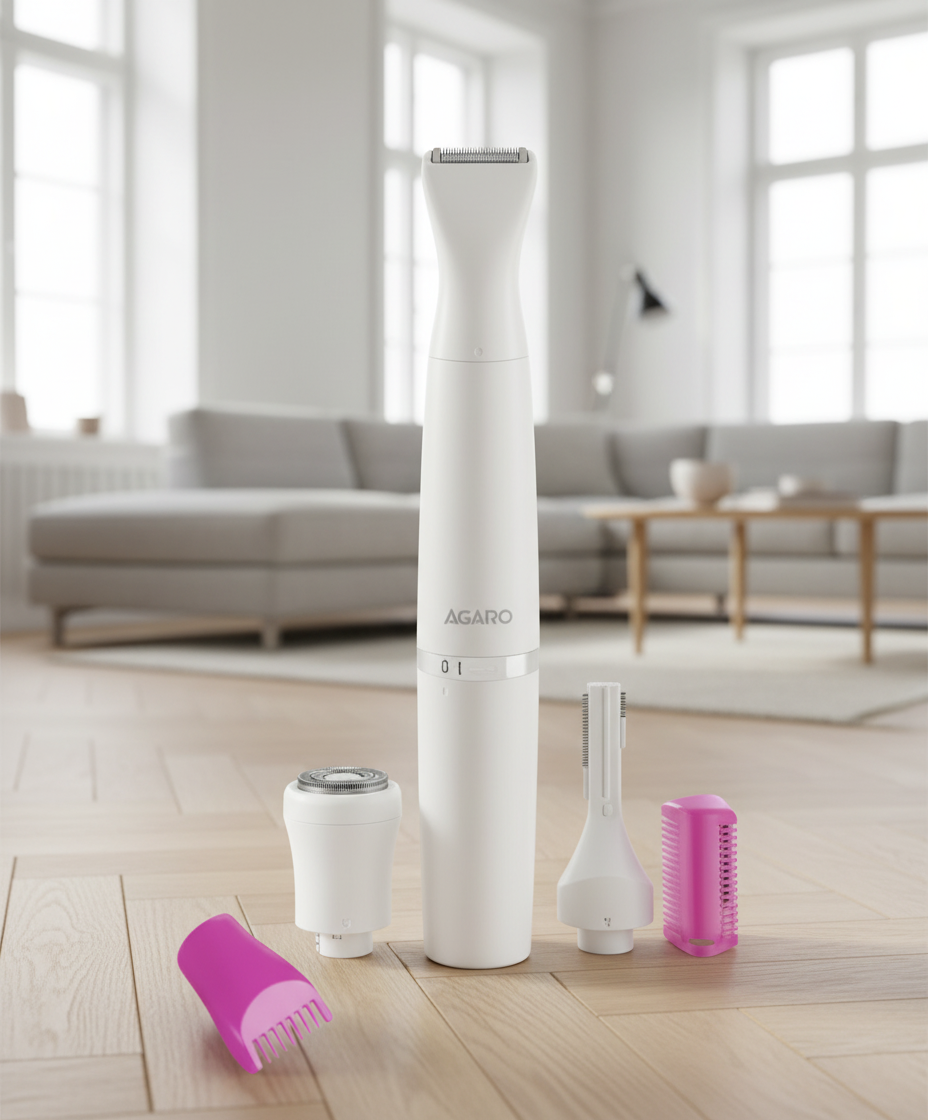 Agaro Rechargeable 3-in-1 Multi Trimmer for Women Hair Remover Face