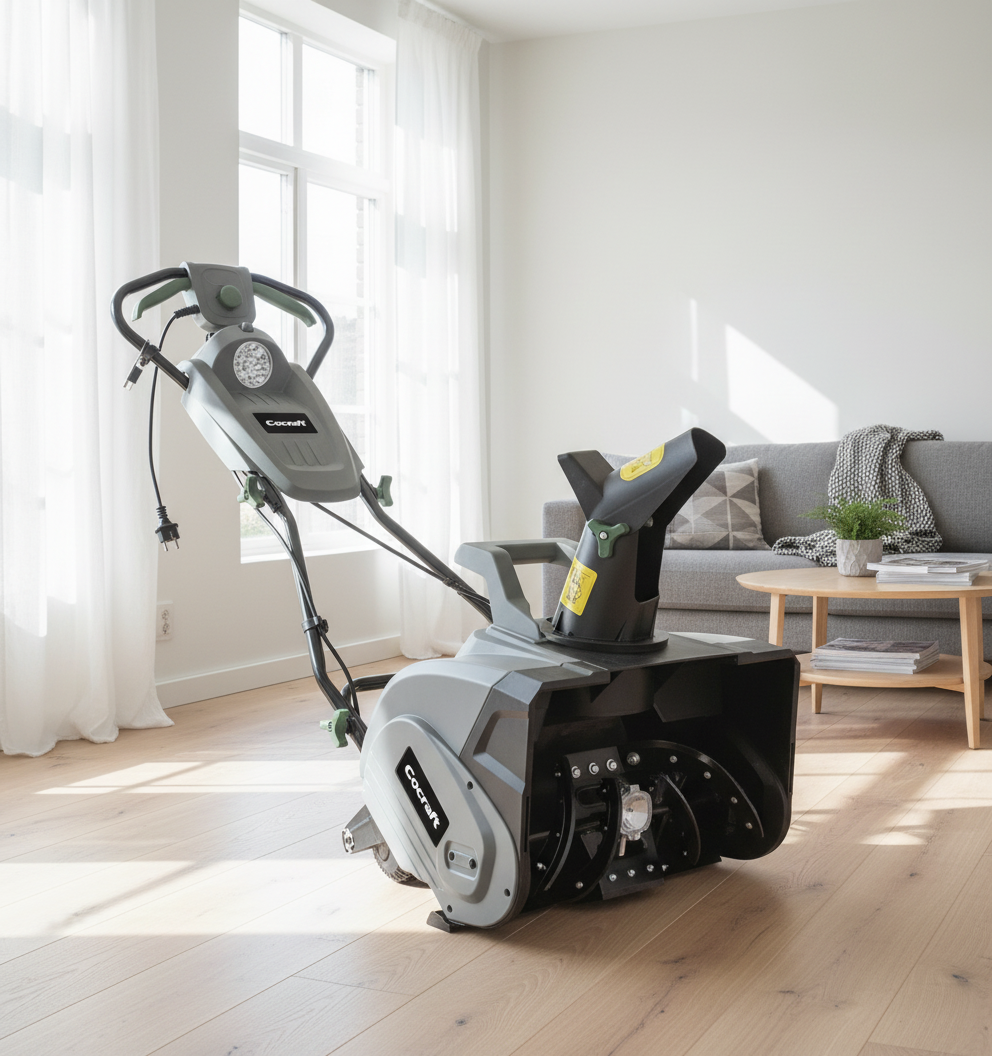 Cocraft elektrisk snøfreser med lys