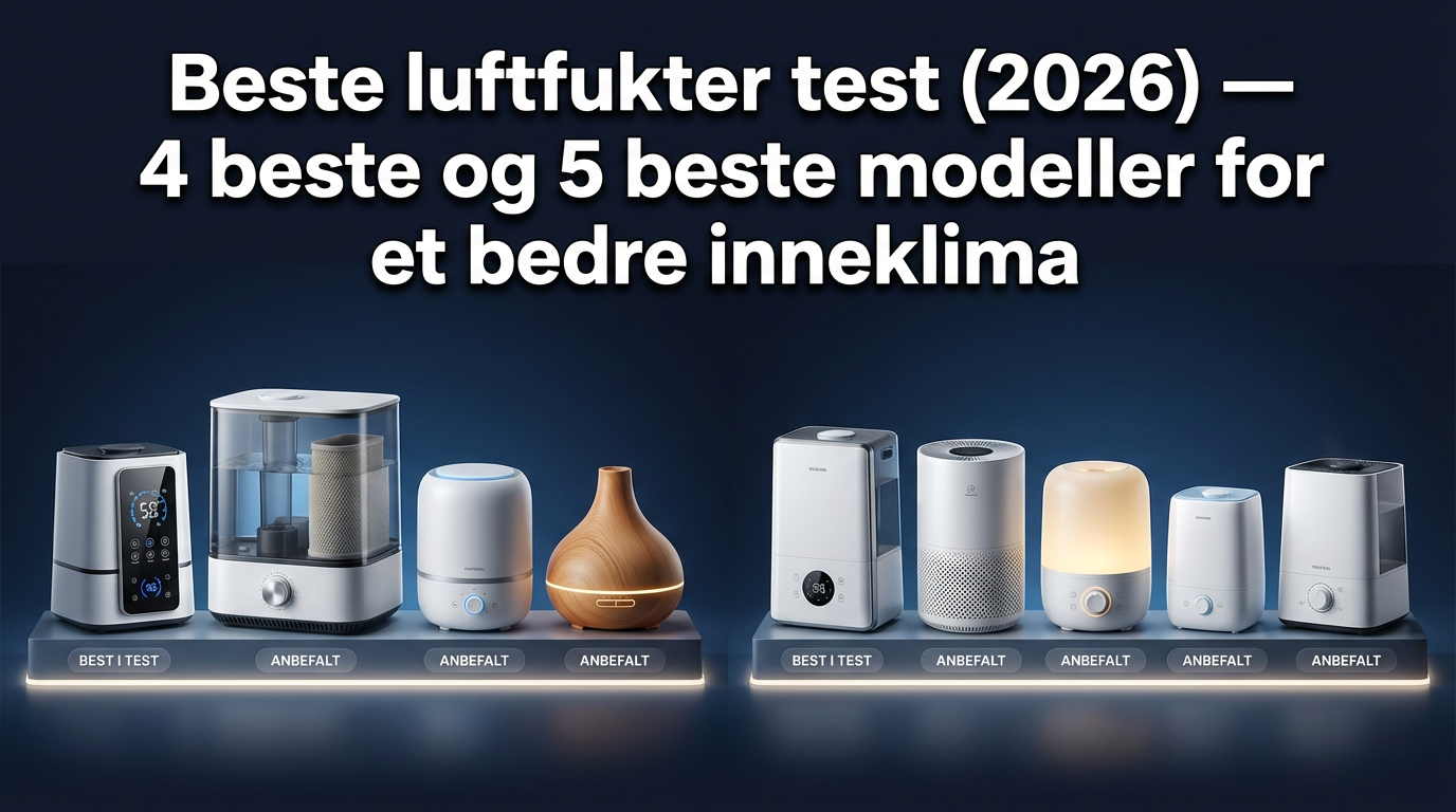 Beste luftfukter test (2026) — 4 beste og 5 beste modeller for et bedre inneklima