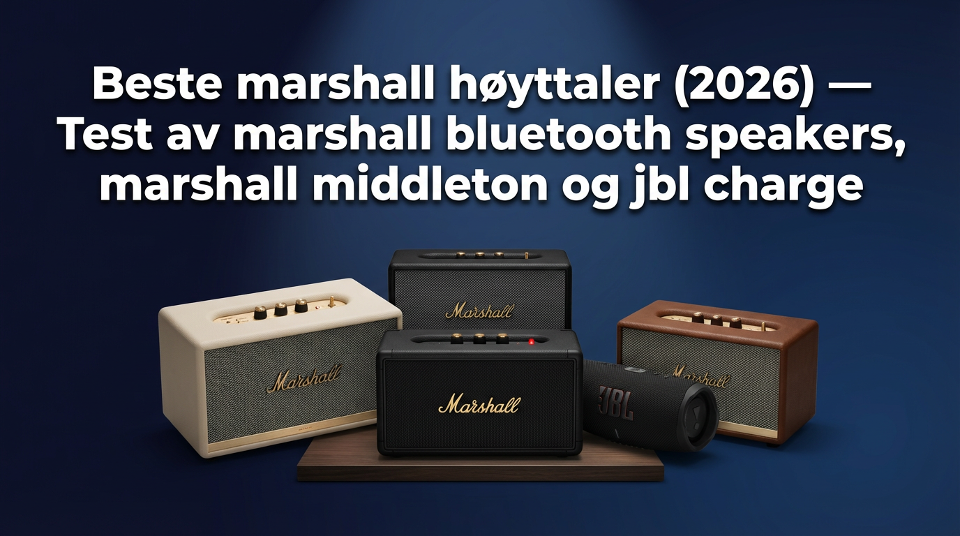 Beste marshall høyttaler (2026) — Test av marshall bluetooth speakers, marshall middleton og jbl charge