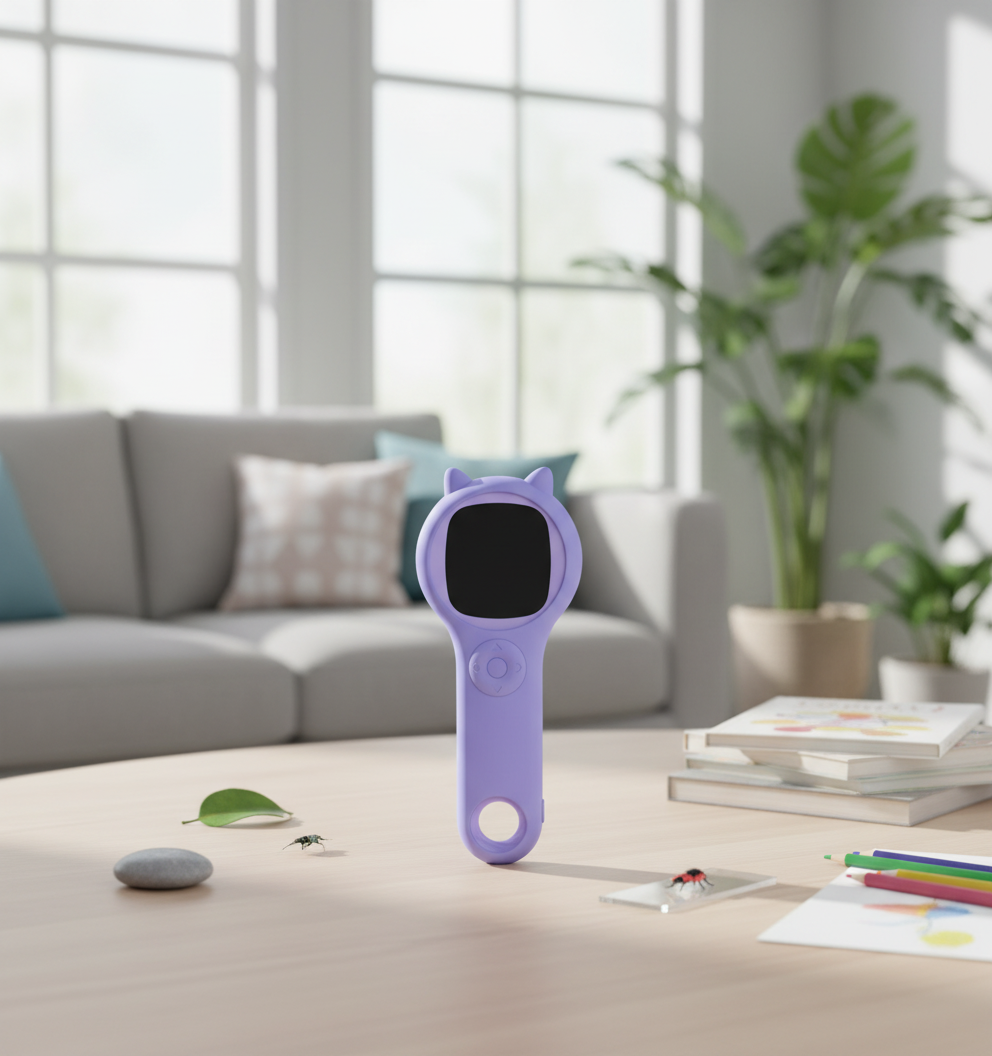 Mini Digitalt Mikroskop for Barn (Farge: Fiolett)