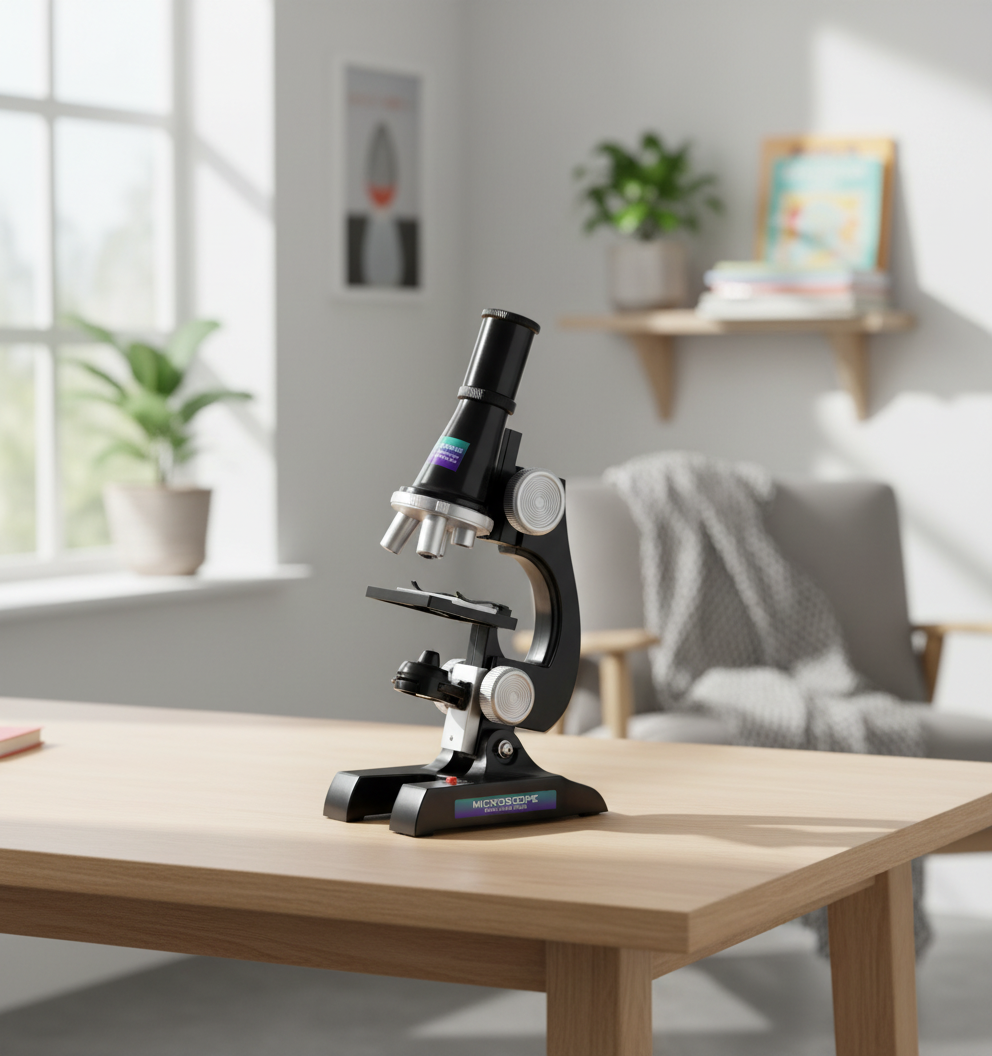 SCIENCE Mikroskopsett med lys