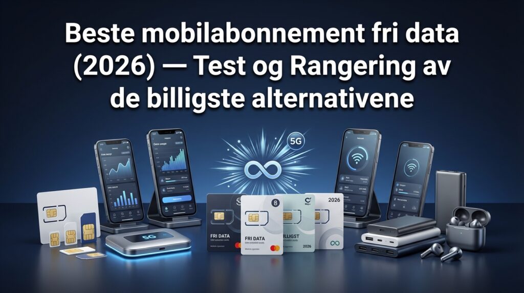 Beste mobilabonnement fri data (2026) — Test og Rangering av de billigste alternativene