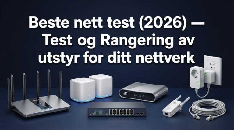 Beste nett test (2026) — Test og Rangering av utstyr for ditt nettverk