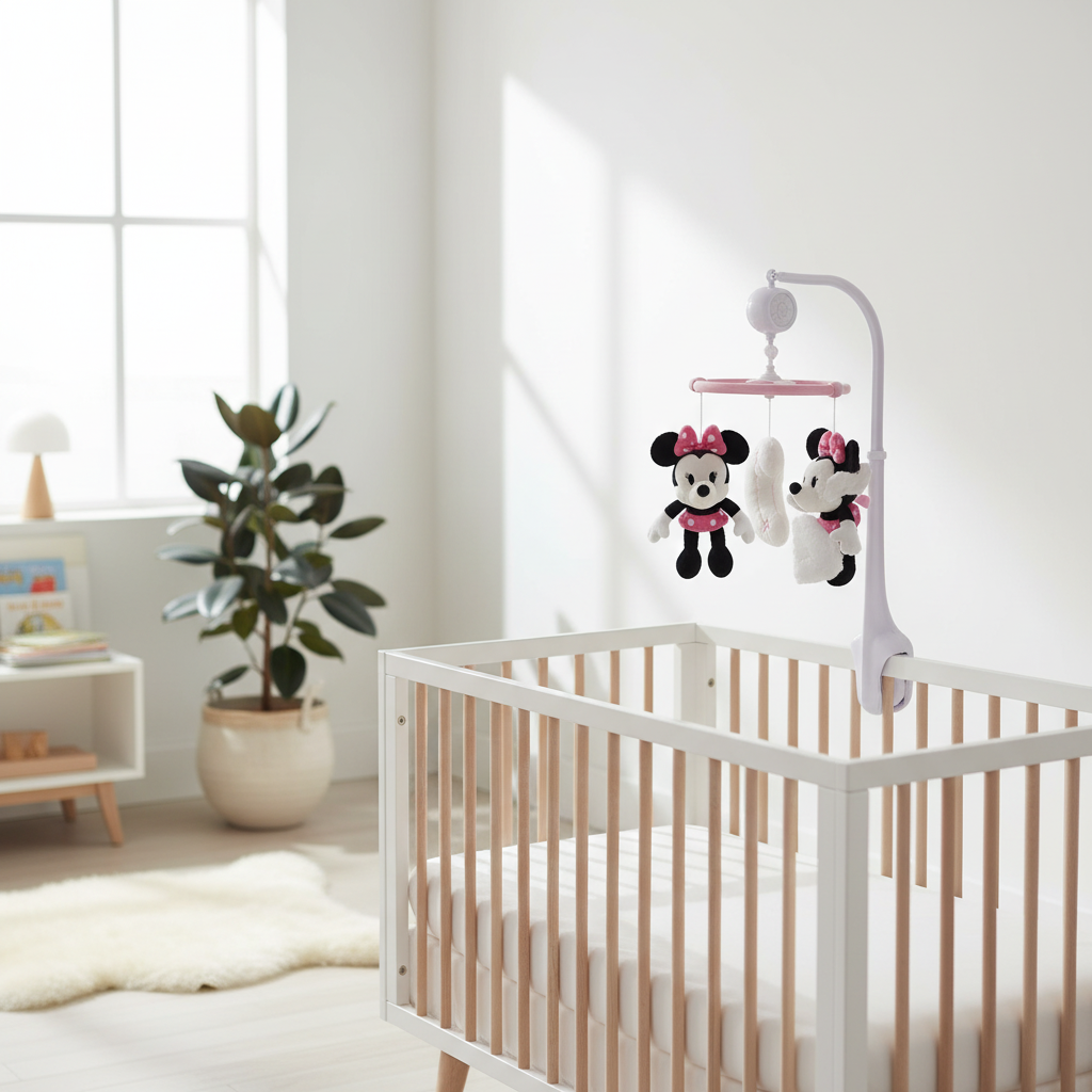 Lambs and Ivy Disney Baby Minnie Mouse Musical Crib Mobile