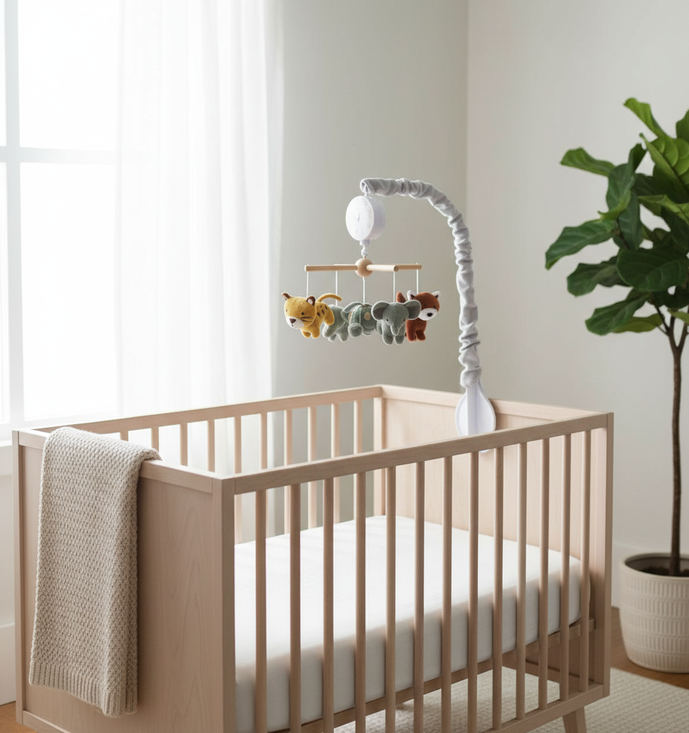 Lambs & Ivy Wild Life Musical Crib Mobile