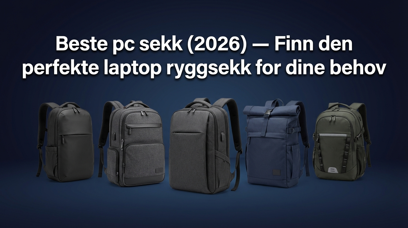 Beste pc sekk (2026) — Finn den perfekte laptop ryggsekk for dine behov