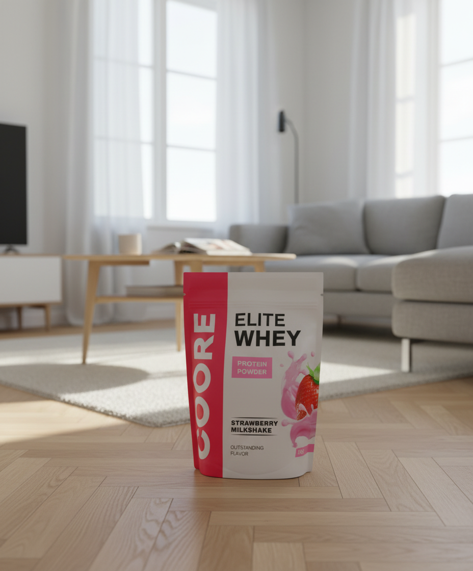 COORE Elite whey 1kg Strawberry Milkshake