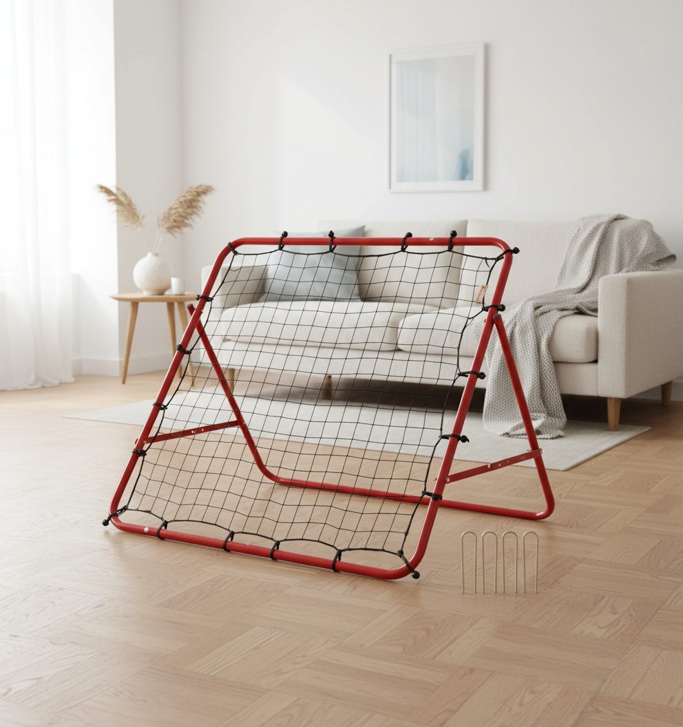 VEVOR Fotball Rebounder Rebound Nett Kickback 99,1x99,1 cm Bærbare Fotballtreningsgaver Komplett Målnett Hjelpemidler og Utstyr for Barn Tenåringer