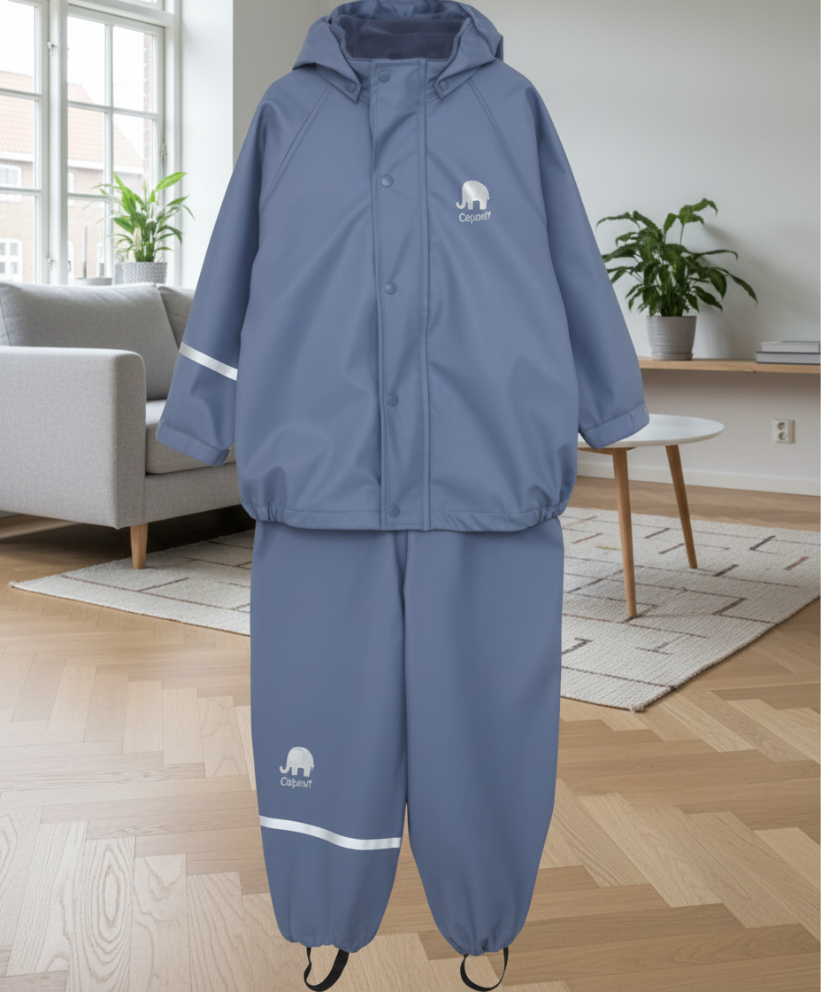 CeLaVi Basic rainwear set solid PU - 110, Rose