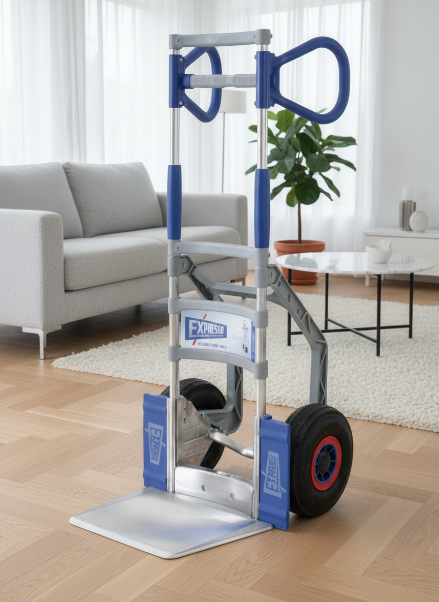 Expressotralle | Sammenleggbar | Luftfylte hjul