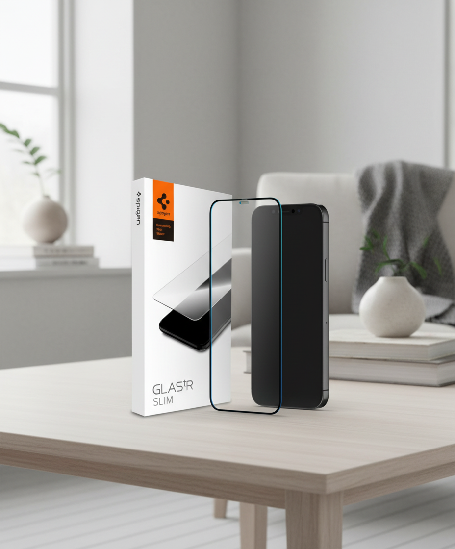 Spigen Glas.tR Slim Skjermbeskytter for iPhone 13/13 Pro/14