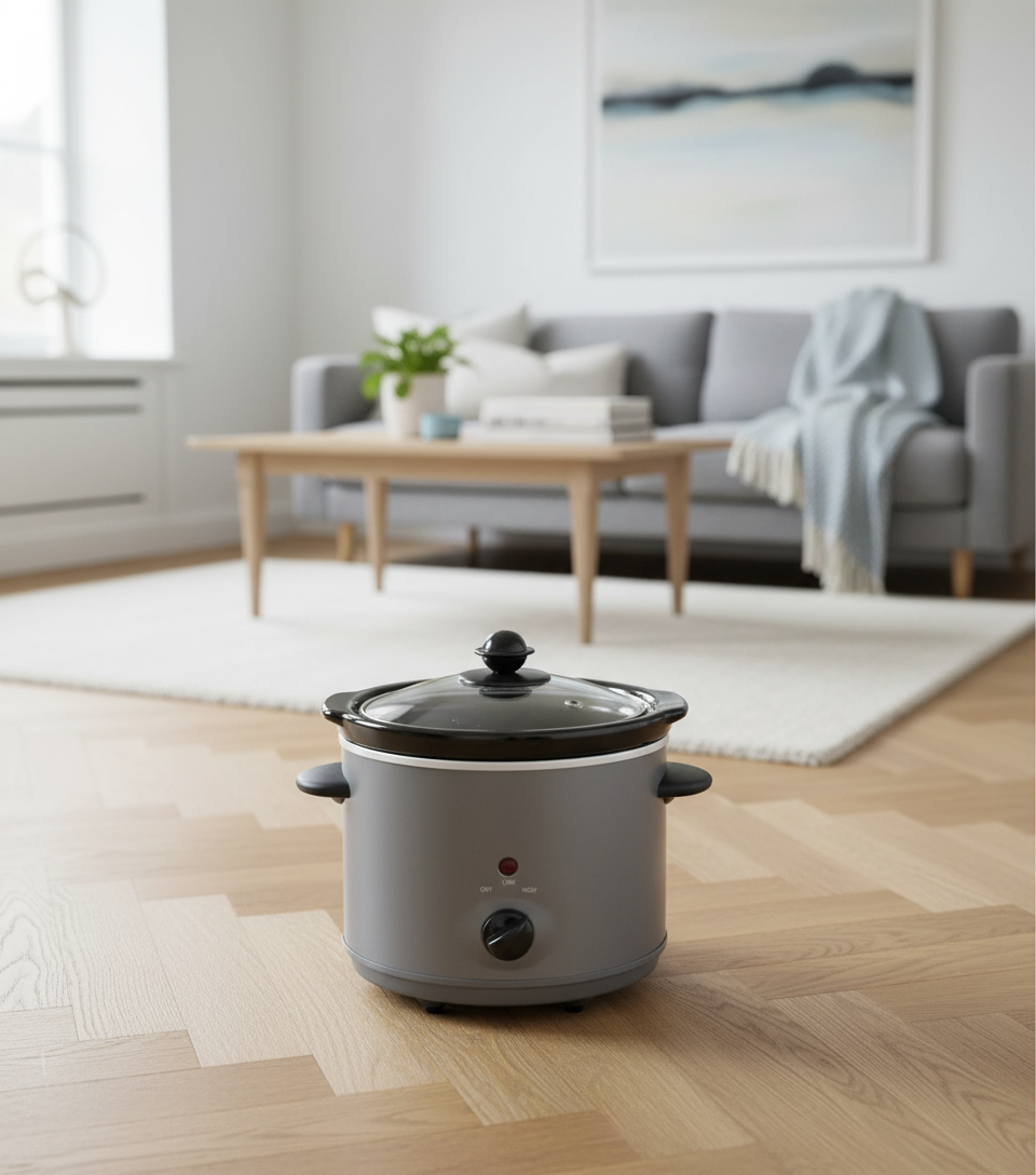 Grey Compact Slow Cooker