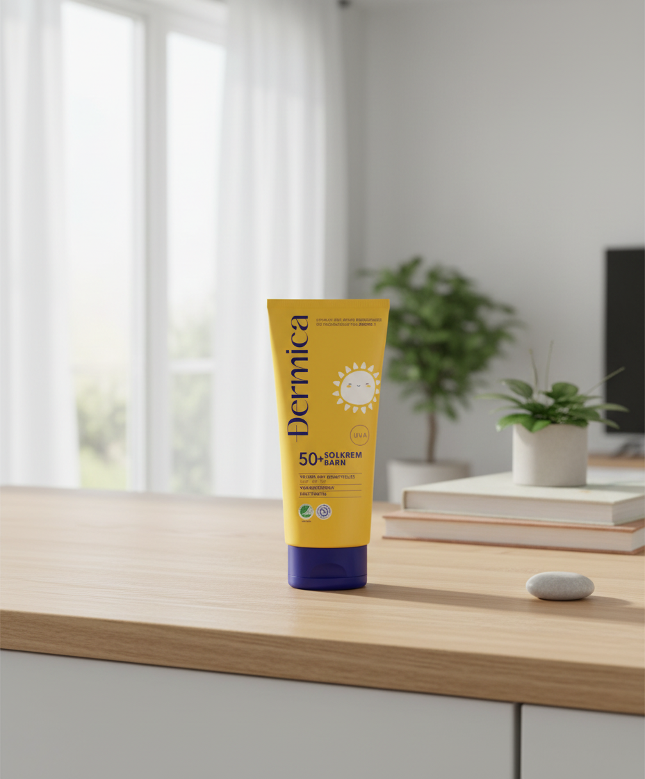 Dermica solkrem til barn SPF50+ 200 ml kjøp hos Apotek 1