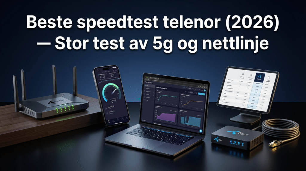 Beste speedtest telenor (2026) — Stor test av 5g og nettlinje