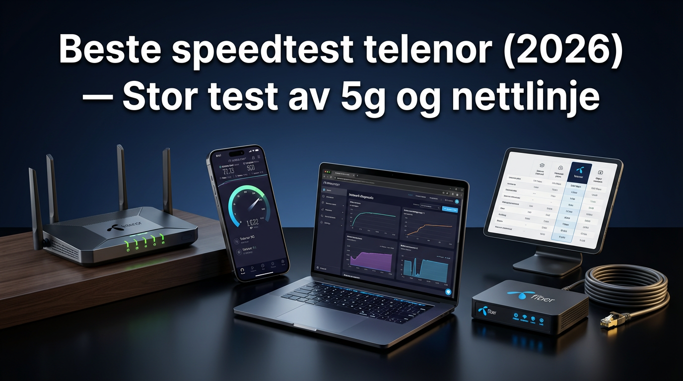 Beste speedtest telenor (2026) — Stor test av 5g og nettlinje