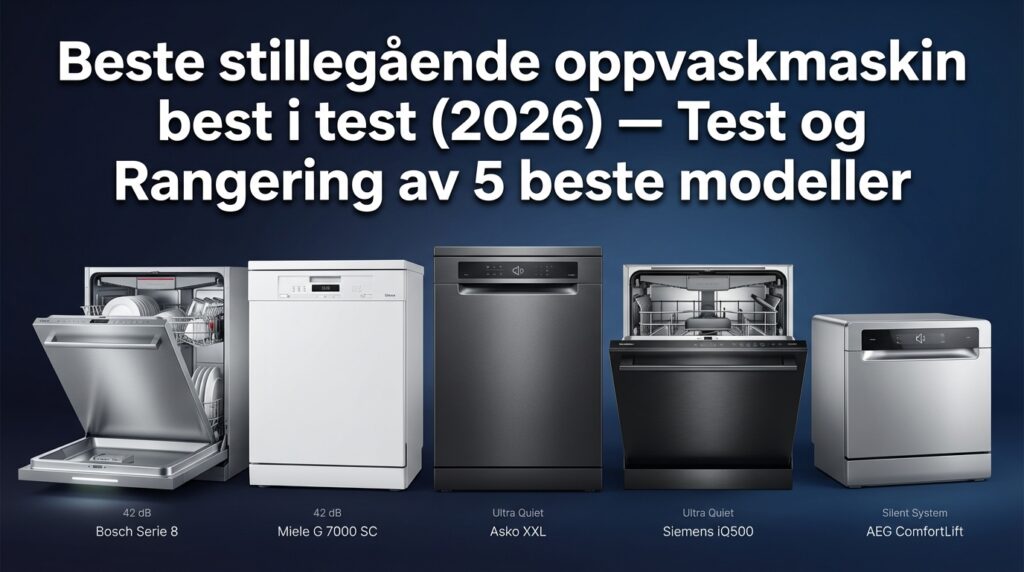 Beste stillegående oppvaskmaskin best i test (2026) — Test og Rangering av 5 beste modeller