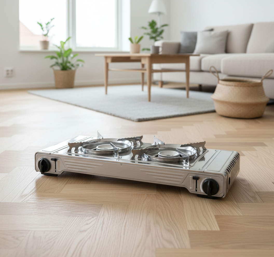 Kayoba Bærbart gasskjøkken med doble brennere