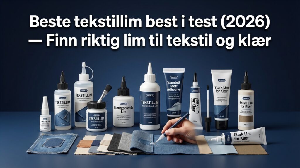 Beste tekstillim best i test (2026) — Finn riktig lim til tekstil og klær