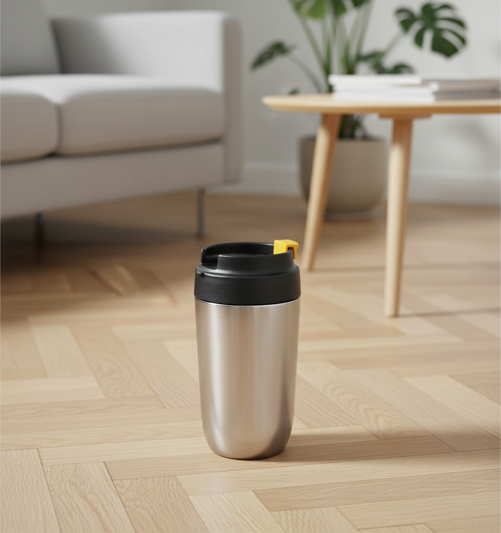 IKEA ENVÄLDIG termoskopp rustfritt stål/svart