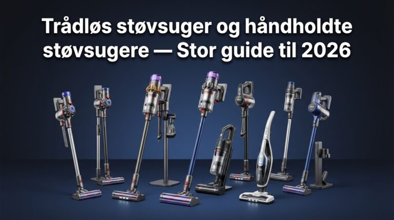 Trådløs støvsuger og håndholdte støvsugere — Stor guide til 2026