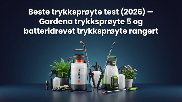 Beste trykksprøyte test (2026) — Gardena trykksprøyte 5 og batteridrevet trykksprøyte rangert