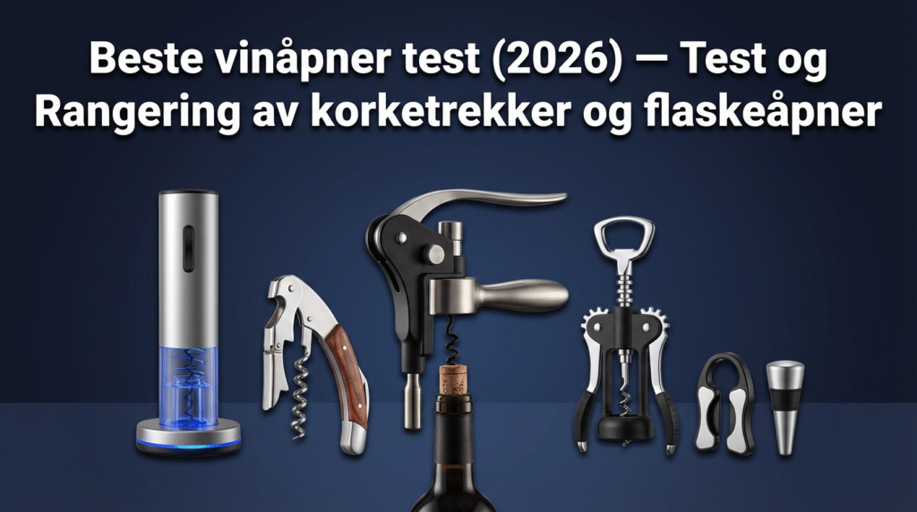 Beste vinåpner test (2026) — Test og Rangering av korketrekker og flaskeåpner
