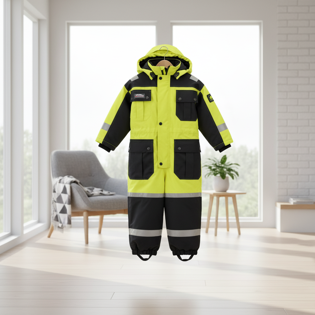 Wenaas varmedress barn Str 10 år Gul og svart kjeledress