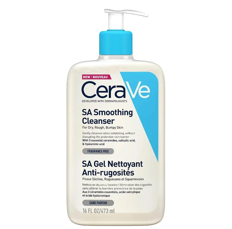 CeraVe SA Smoothing Cleanser 473ml - Dry Rough Bumpy Skin