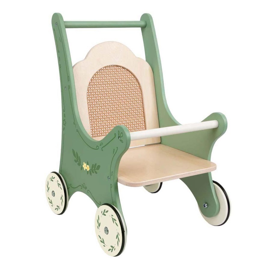 Classic World Vintage Wooden Doll's Pram